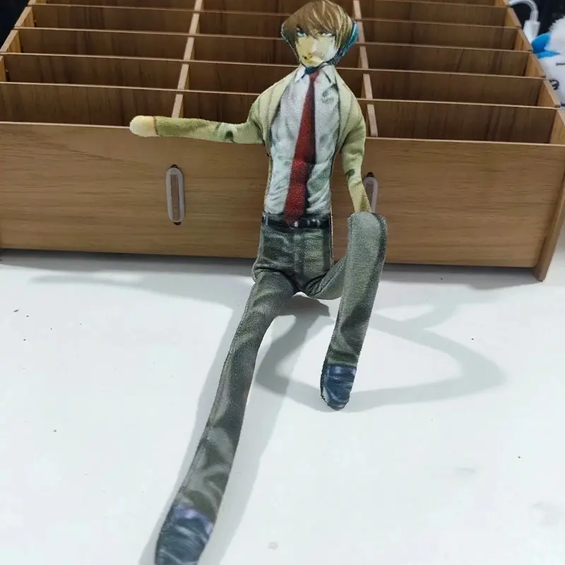 Anime DEATH NOTE Yagami Light Cosplay Plush Cotton Stuffed Doll Mascot Slender Twistable Room Decoration Abstract Props