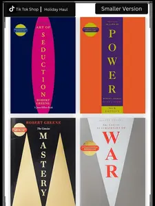 Robert Greene 4 Books Collection Set (CONCISE EDITIONS) – Exact Copy Set [The Concise Mastery; The Concise 48 Laws Of Power; The Concise Art Of Seduction and The Concise 33 strategies of war] (Smaller Version)