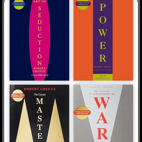 Robert Greene 4 Books Collection Set (CONCISE EDITIONS) – Exact Copy Set [The Concise Mastery; The Concise 48 Laws Of Power; The Concise Art Of Seduction and The Concise 33 strategies of war] (Smaller Version)