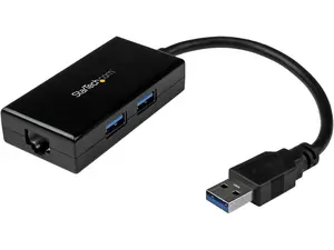StarTech.com USB 3.0 to Gigabit Network Adapter with Built-In 2-Port USB Hub - Native Driver Support (Windows, Mac and Chrome OS)