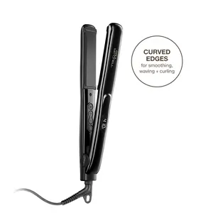 Paul Mitchell Style+ 1" Ceramic Flat Iron - Plug-Powered Hair Straightener with Curved Edges, Effortless Glide, Consistent Results, Create Beautiful Curls, Manufacturer Warranty