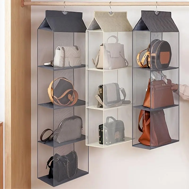 Hanging Handbag Purse Organizer, Purse Bag Storage Holder For Wardrobe Closet Space Saving Bag Organizers, Purse Organizer For Handbags
