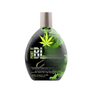 Millennium Tanning Products - Paint It Black Hemp Bronzer & Dark Tanning Lotion Accelerator for Indoor Tanning Beds & Outdoor Sun Tan - 13.5 fl. oz.