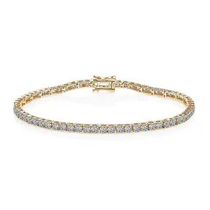 Luxuriant Lab Grown Diamond EF VS 3.00 ctw Tennis Bracelet in 18K Vermeil Yellow Gold Over Sterling Silver 8.00 In Christmas Gifts Luxuriant Lab Grown Diamond EF VS 3.00 ctw Tennis Bracelet in 18K Vermeil Yellow Gold Over Sterling Silver 8.00 In Christmas Gifts
