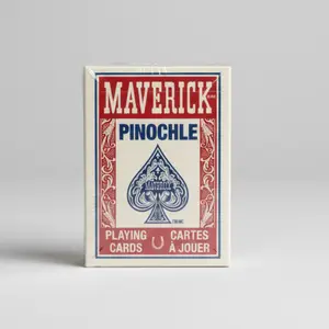 Maverick Pinochle Playing Cards – Standard Index – Red or Blue Deck