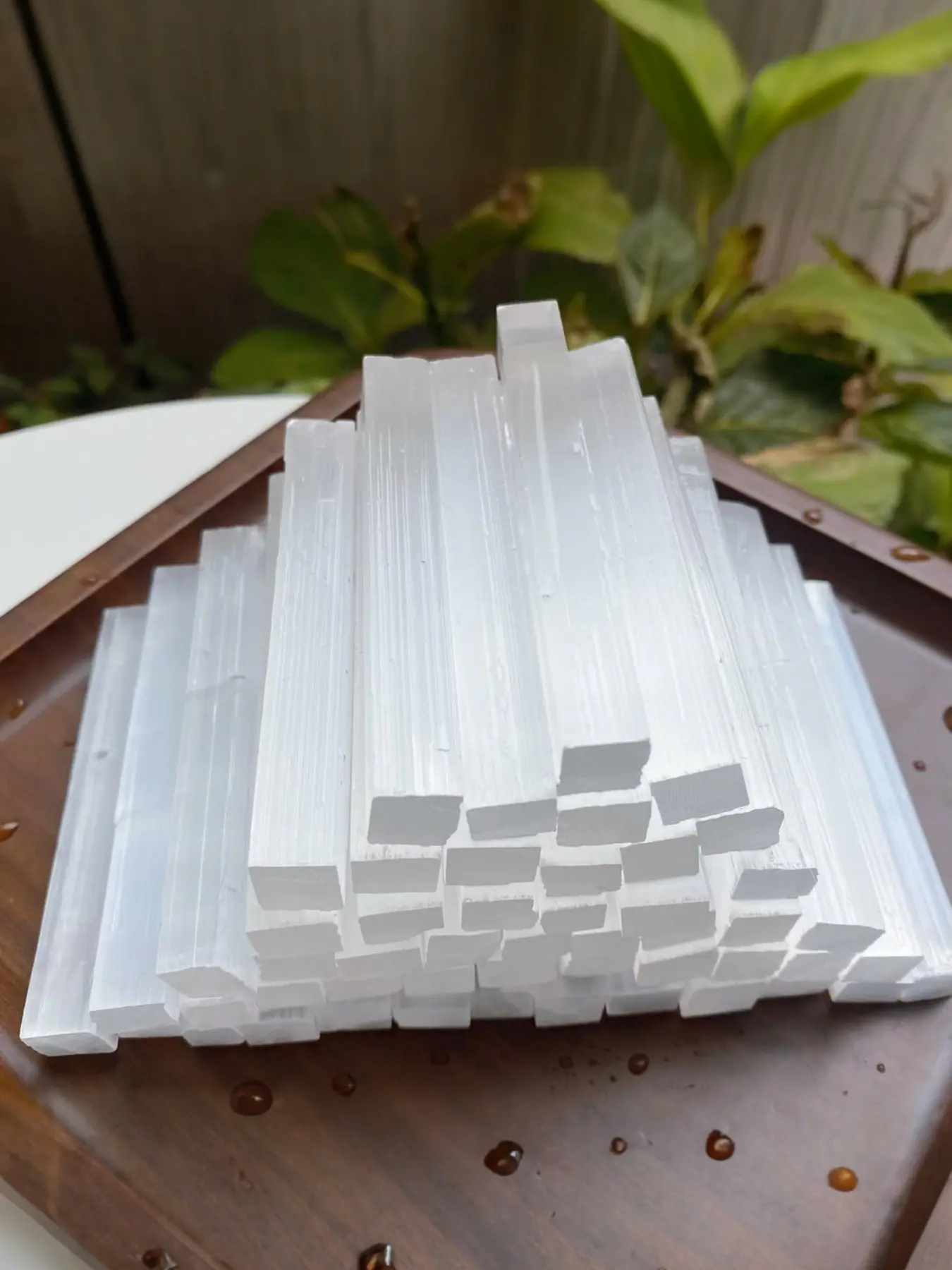 Natural Selenite Stone Stick, 4-6-10-Inch Raw Stone Crystal, Large Selenite Crystal Stick, Suitable for Spiritual Practice, Witchcraft Supplies, Selenite Wand Crystal, Natural Stone Decor