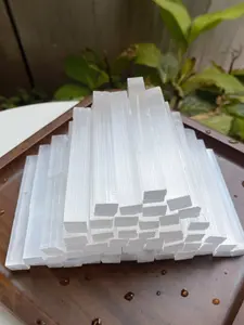 Natural Selenite Stone Stick, 4-6-10-Inch Raw Stone Crystal, Large Selenite Crystal Stick, Suitable for Spiritual Practice, Witchcraft Supplies, Selenite Wand Crystal