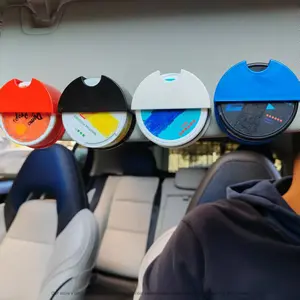 (FS) UPGRADED Car Visor Dip Can Holder| Stronger ABS, Bigger Fit, Sleek Finish ,Durable Holder for Round Can & Nicotine Pouch, Quick Access & Tool-Free Mount| For ZYN, VELO, ZONE, PABLO, KILLA, FOX & All Major Dip Can Brands storage