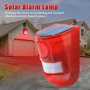 Outdoor Motion Sensor Alarm with 129dB Loud Siren & 6-LED Flashing, System Suitable for Farms, Villas, for chicken Coops, Gardens, Driveways - /Outdoor Use, Installation (No /Wiring)