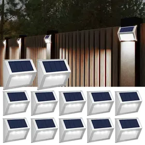 【2024 Overall Pick】Solar Outdoor Lights, 6/8/12 Packs Solar Fence Lights, Deck Lights, Solar Powered Waterproof Outside Lighting for Garden Backyard Patio Yard Stair Step Wall Railing Post, Cool Light