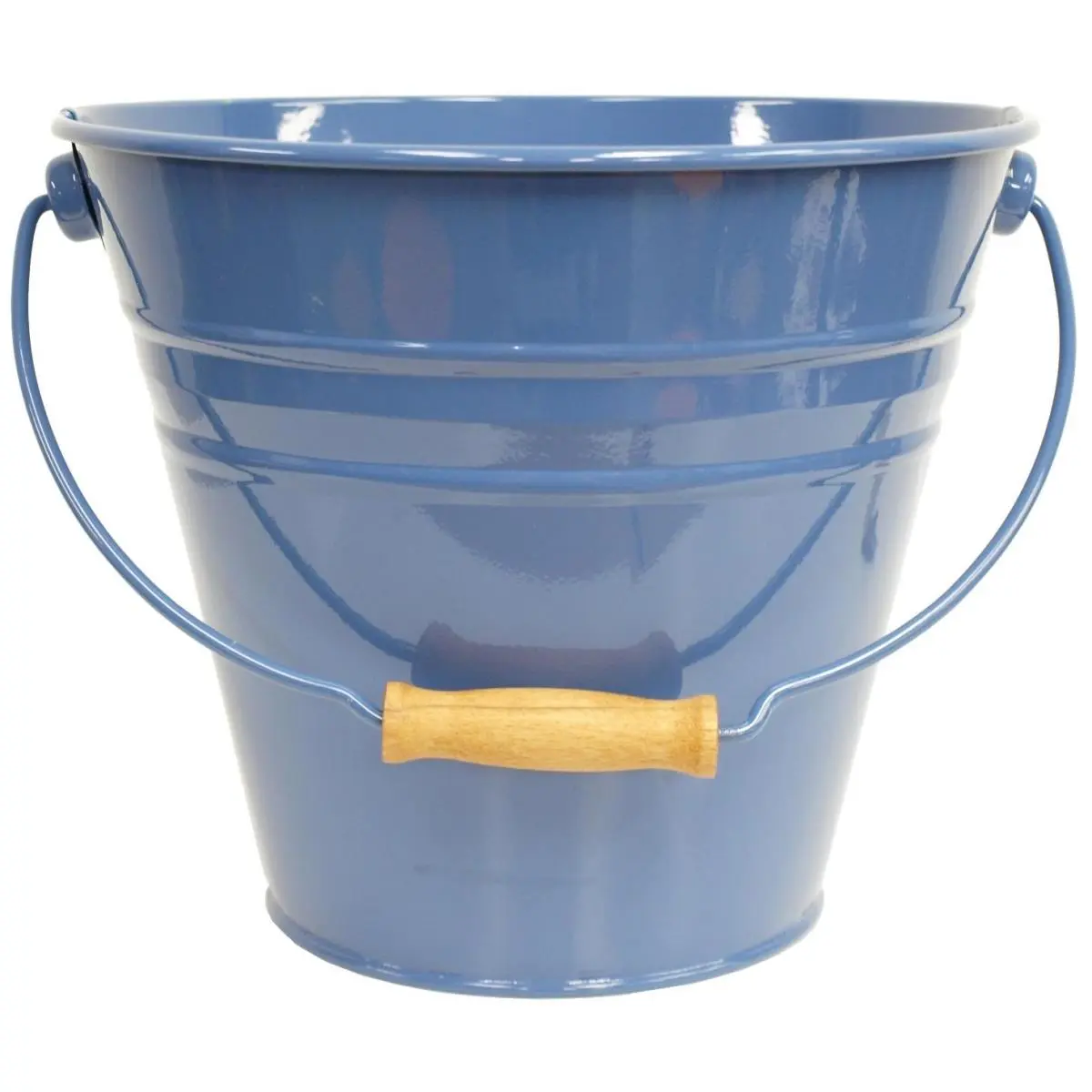 Houston International Trading 5202E B 3 lbs Metal Container - Galvanized Steel, Corrosive Resistant, Enamel Paint Waterproof Bucket for Herbs, Flowers (Blue)