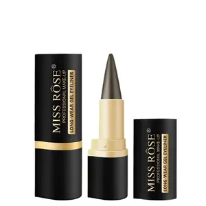 MISS ROSE M Gel Eyeliner, Black Eyeliner Pencils, delineador de ojos contra el agua, Easy to Use, Eye Makeup for Women (Black)