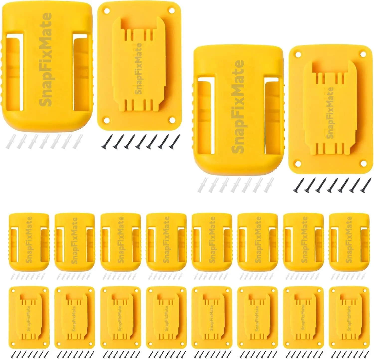 GJANSH Tool Holders for Dewalt 20V/12V Drill Tool Mount,Heavy-Duty ABS Wall Organizer Rack with Screws, Drill and Battery Holder Mount for Garage, Workshop, Job Site,Summervibes