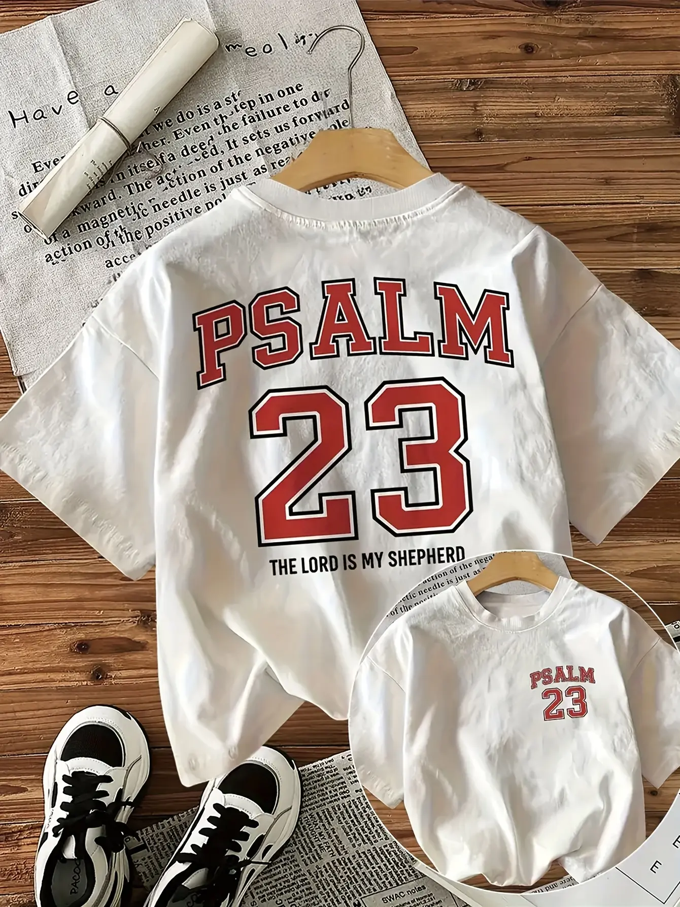 Women'S Soft Pink Christian T-Shirt - Jeremiah 23:1 - "The Lord Is My Shepherd" Bible Verse - Light-Colored Crew Neck Top - Lightweight Daily Church Apparel - Religious Clothing, Comfortable Casual Style, Simple Design Cotton Womenswear