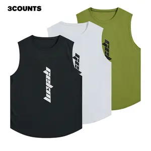 TJL multi-piece sleeveless sports vest, men's letter-printed men's vest, vest for gym workouts, outdoor running vest