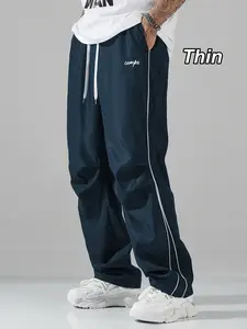 Drawstring Waist  Y2k Baggy Sweatpants Spring To Summer Wide Leg Track Pants Casual Pants Streetwear