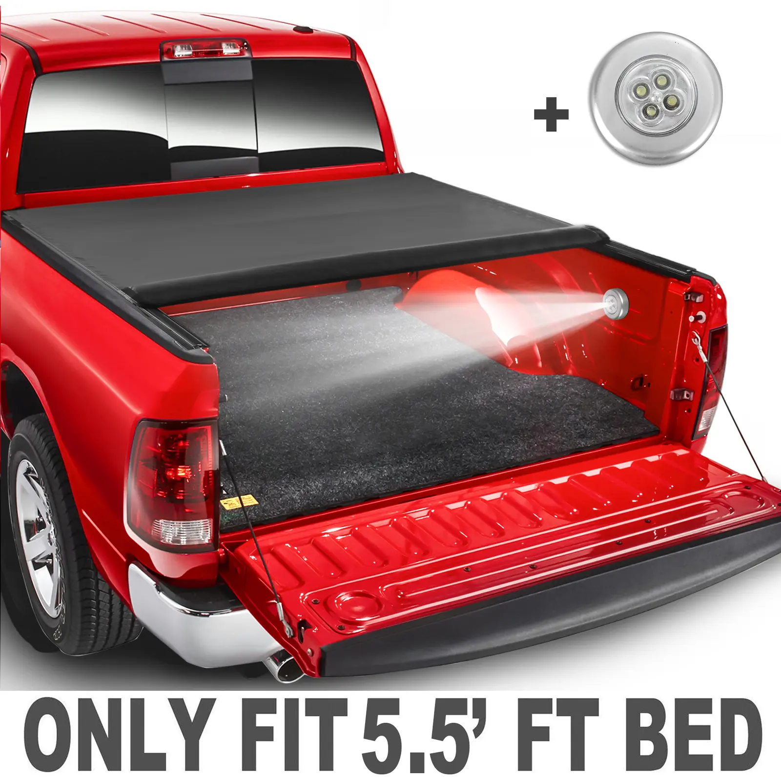 Truck Tonneau Cover For 2009-2025 Ford F-150 5.5 FT Short Bed Roll Up On Top