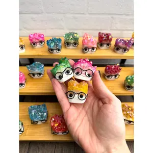 Mystery Nerdy Aura Quartz Cluster Buddy – Gift-Ready Crystal Buddy Under 25 – Holiday Stocking Stuffer – Natural Aura Quartz Crystal C39