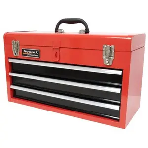 Homak RD01032101 21 Inch Red 3 Drawer Toolbox