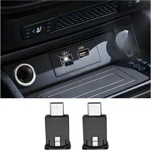 PCS Car USB Type C LED Ambient Light,  Colors RGB V Dynamic Brightness Adjustable Vehicle Atmosphere Lamp, Mini Plugin Automotive Interior Smart Night Light, Universal for Vehicles