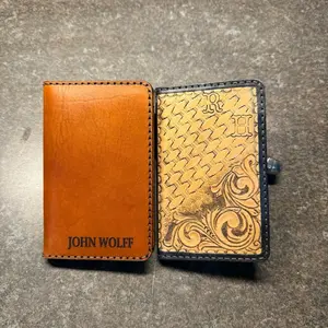 Handmade Custom Leather Notebook - Personalized with  Name - Unique Design - High-Quality Leather