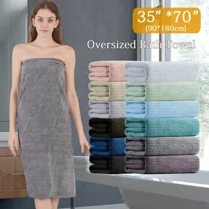 Oversized Bath Towels Set 35"x70" Extra Large Microfiber Absorbent XL Bath Sheet Super Soft Bathroom Towels Quick Dry for Family Hotel