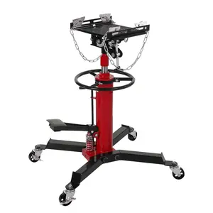 GARVEE Transmission Jack,0.6 Ton/1322 LBS Hydraulic Telescoping 2-Stage Transmission Floor Jack with Foot Pedal,360°Swivel Wheel, Garage/Workshop Lift,Red
