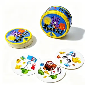 55pcs Spot It Game, Card Games, Interactive Family Fun, Engaging Memory & Observation Activity, Perfect Gift for Kids & Adults, Ideal for Travel & Gatherings