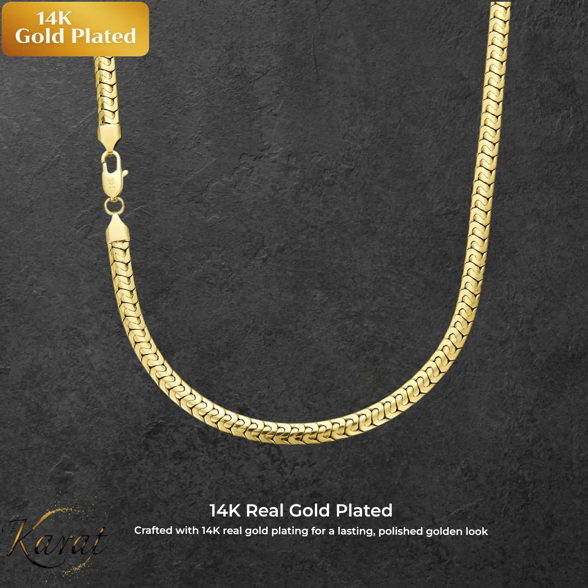 14k gold-plated cuban necklace, 6mm wide, weighing approximately 41g, available in sizes 20 and 24, suitable for various occasions.