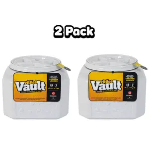 Vittles Vault by Gamma2 Pet Food Container 15 LB, set of 2 boxes, Airtight Dog Food Storage Bin with Gamma Seal Lid BPA Free Food Safe Container for Dry Dog Food Cat Food Treats and Pet Supplies Storage