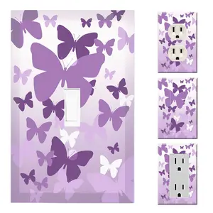 Purple Butterfly Light Switch Cover