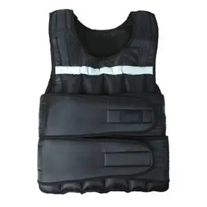 Adjustable Weighted Vest for Running Training - 1680D Oxford Cloth Sand Vest for Fitness Equipment - 3/15/20/35/50kg Loading Capacity - Black Color - Comfortable Shoulder Pads - Quick Drying & Wear-Resistant
