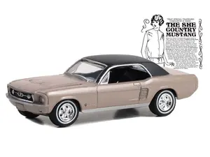1967 Ford Mustang Coupe - She Country Special Bill Goodro Ford Colorado - Autumn Smoke Diecast 1:64 Scale Model - Greenlight 30426
