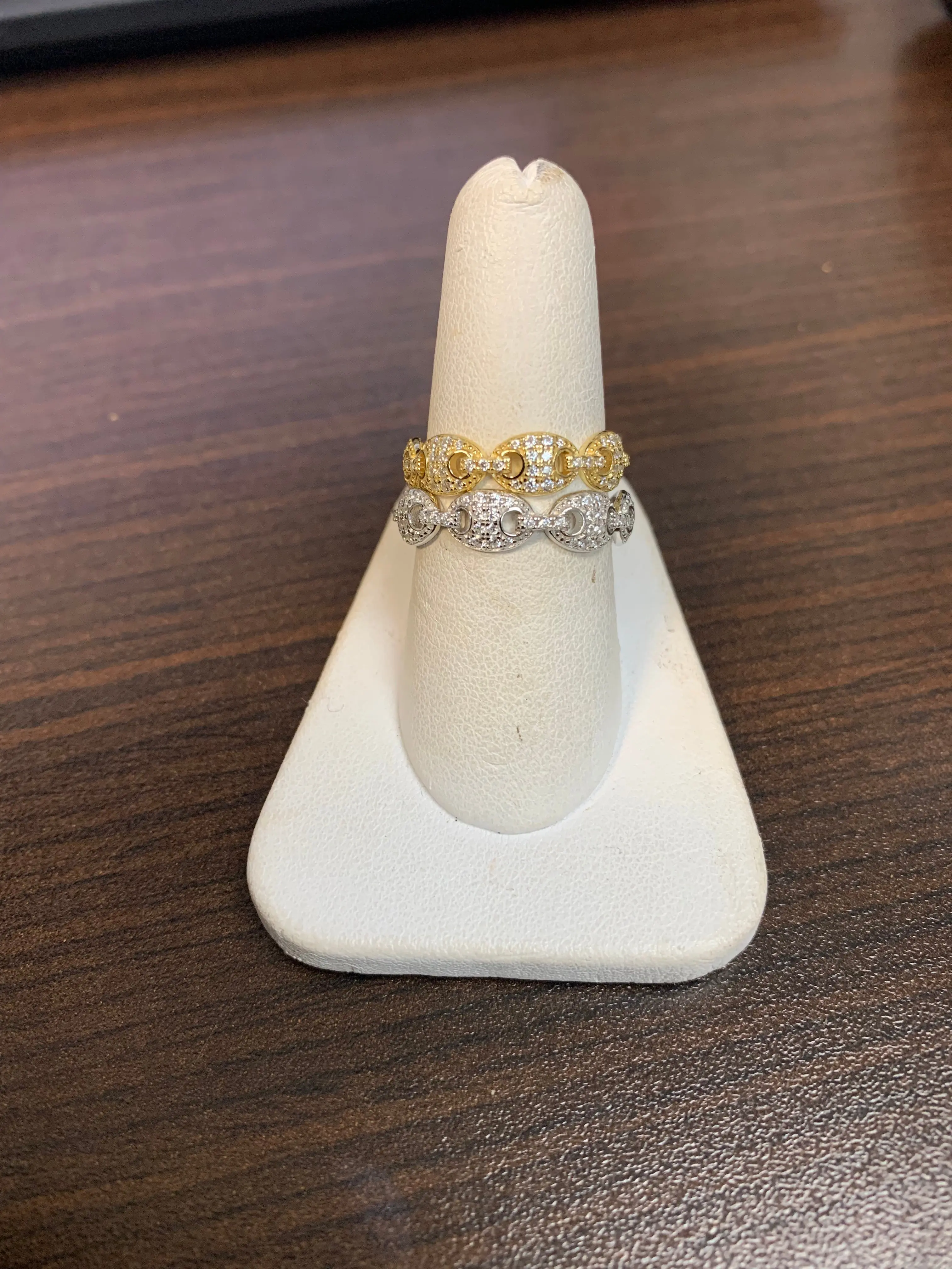CZ Gucci Link Ring