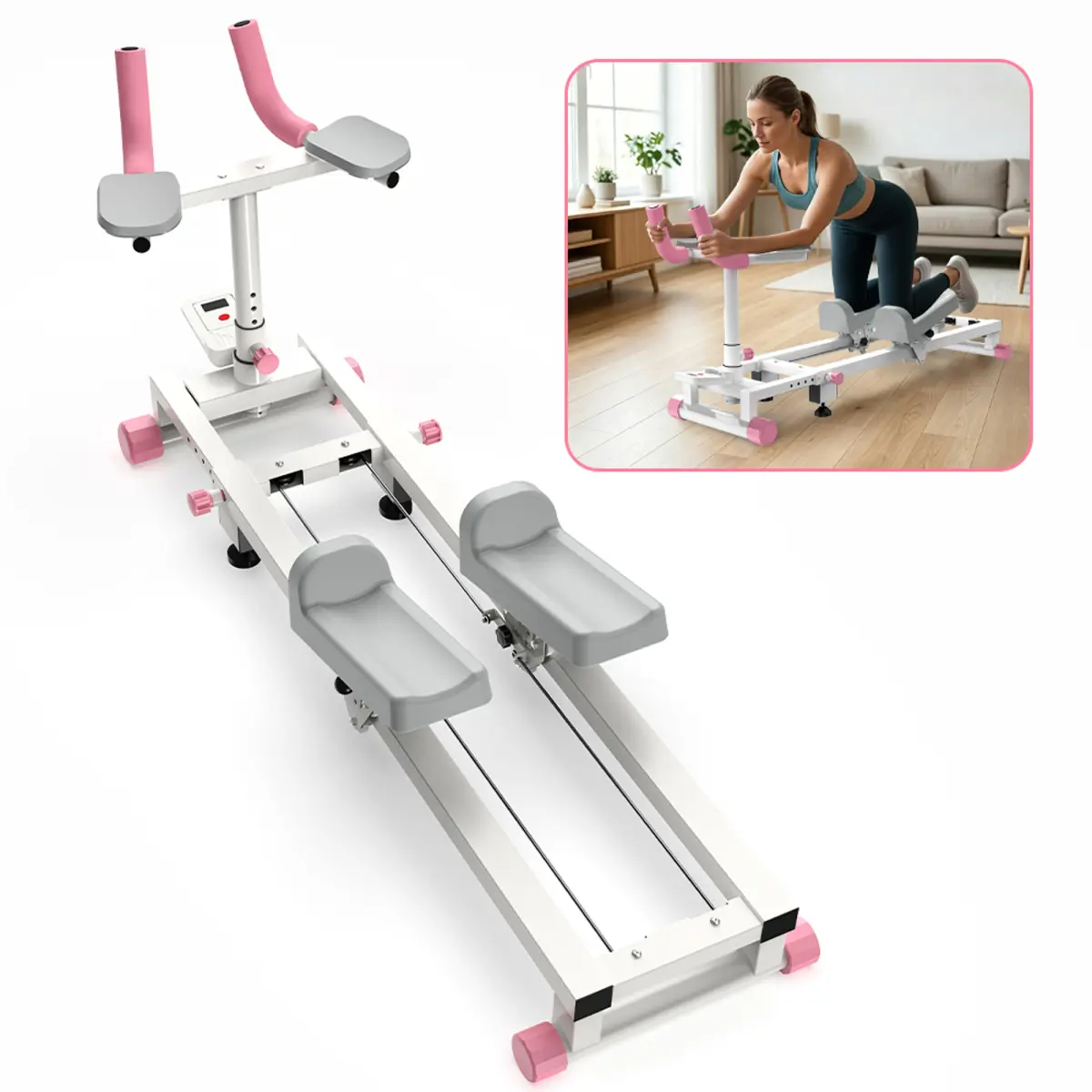 [Fahuac] Spine Stretch Trainer Crawling Machine - Ergonomic, 51.2x19.7x24.4in, for Home Gym.