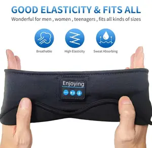 Sleep Headphones Wireless Music Headband Upgrade Unisex Sleep Music Eye Mask for Side Sleepers with HD Stereo Speakers for Jogging, Sports, Travel Magnetic Headset Audio Earbud sleeping
