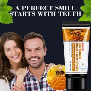 ROZINO Bee Venom Snow Toothpaste 60g - Brightens Teeth & Freshens Breath - Plant-Based Ingredients - Oral Care for Home & Travel - Gentle & Effective