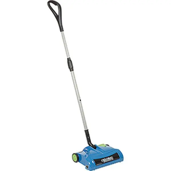 Rechargeable Cordless Sweeper 641288 - Lightweight, Ergonomic, 12" Cleaning Path, 90mins Runtime, Suitable for Hotels, Available in Gray, Black, Blue & Green (Nationwide Sales), Ergonomic Top Grip Handle
