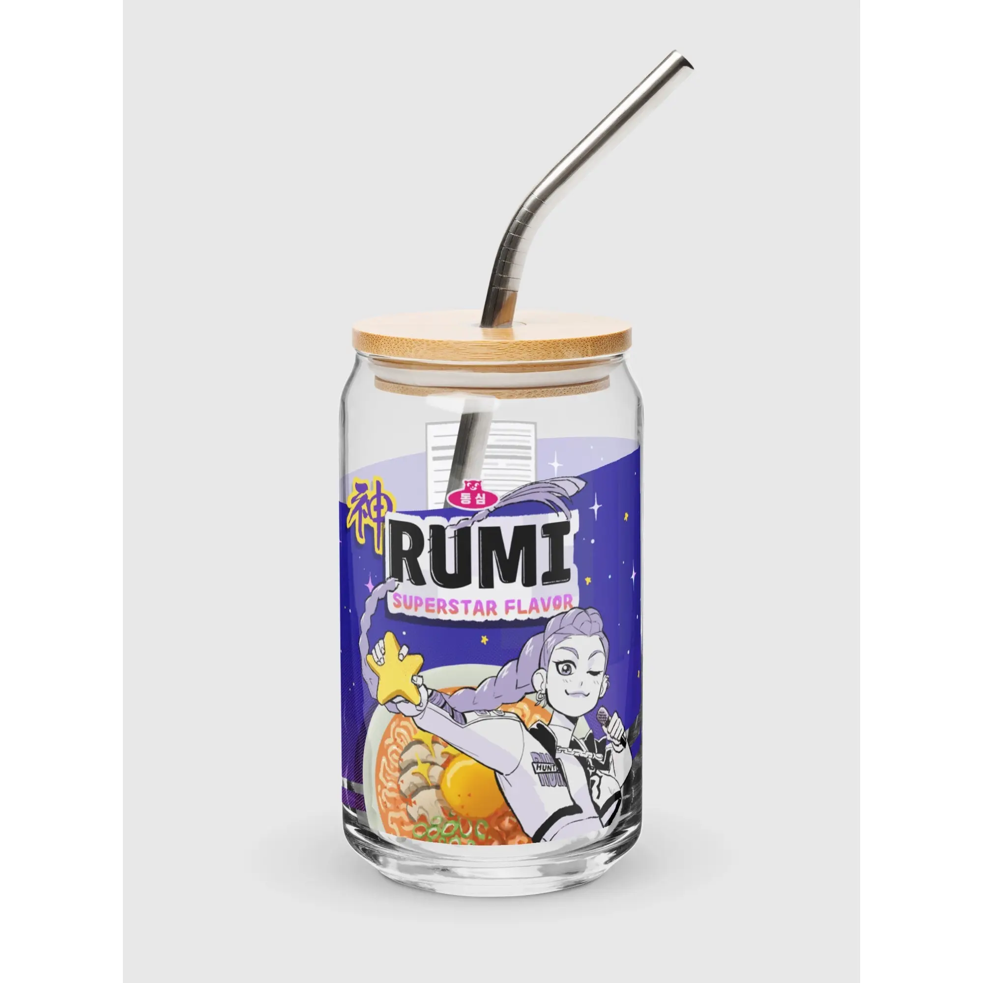 KPop Demon Hunters Rumi Ramyeon Can Glass