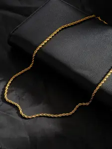 Men's Simple Casual Twist Design, Stainless Steel Matching Minimalist Cuban Link Necklace Jewelry, Cuban Style Necklace, for Party, Daily Clothing Decor for Boy, Cuban Link Chain