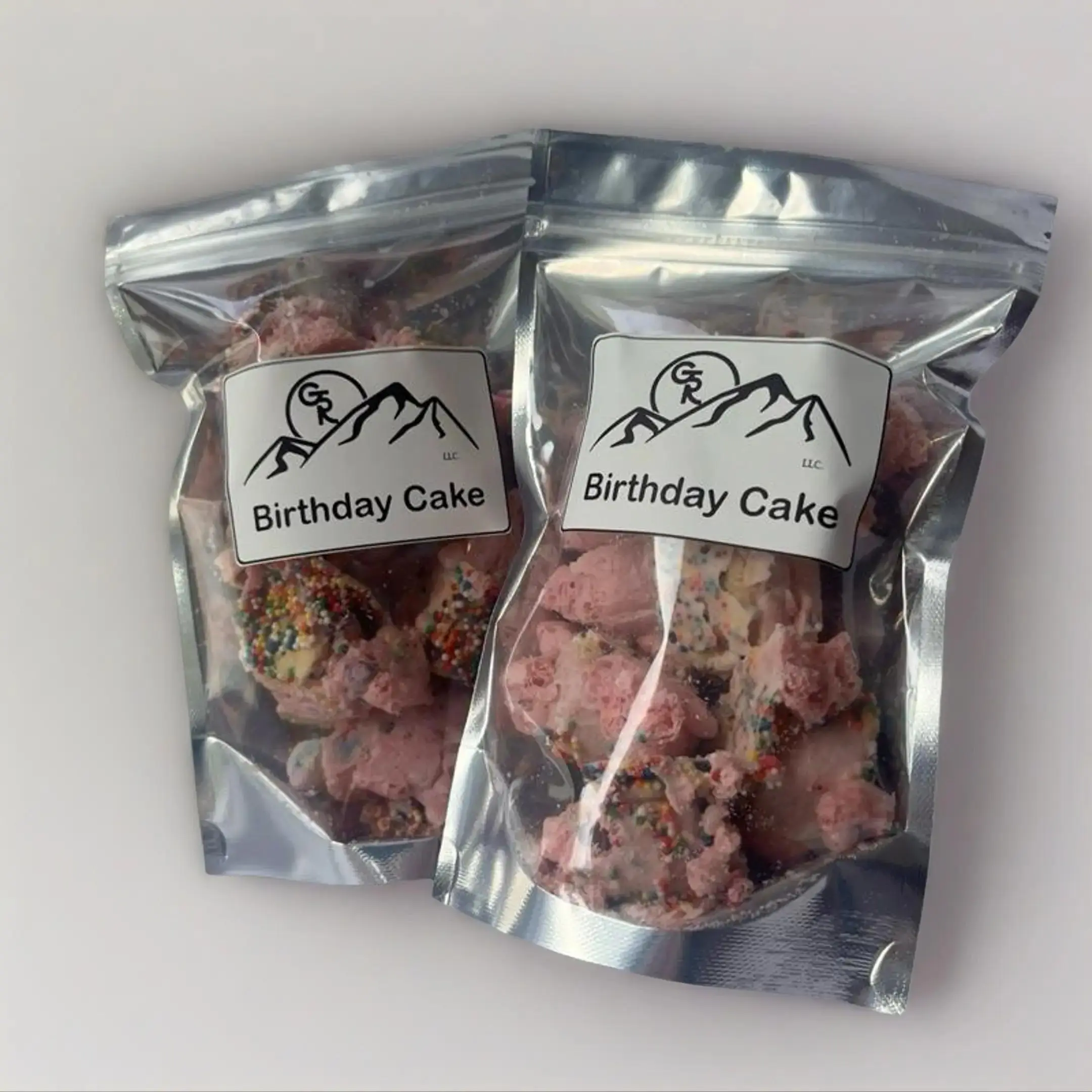Freeze dried birthday cake ice cream sandwiches