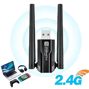 Wi-Fi 6 AX900 USB Adapter, Bluetooth 5.4 Dual Mode, Supports Windows 11/10/7, Multi-Scene Application, Data Transmission, Office Work, Online Gaming, Wireless Adapter Dongle