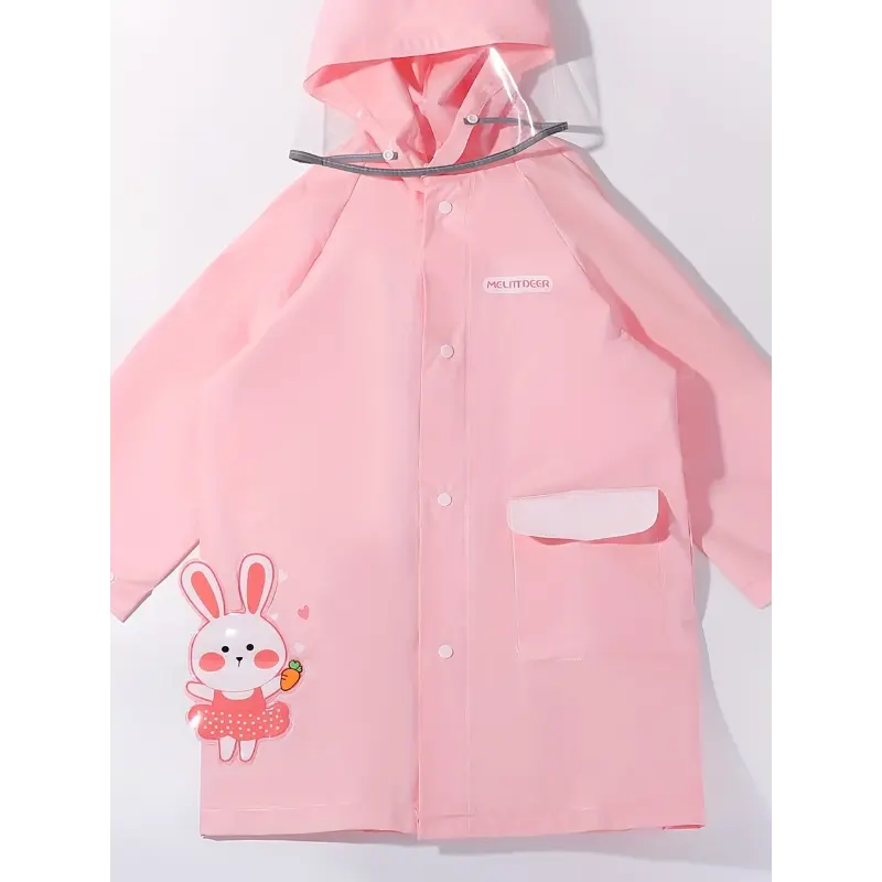 MELITTDEER Sweet Cute Raincoat for Girls, Rainproof EVA Material, Cartoon Design, Perfect for Outdoor Activities, School & Parties Pink umbrella  hat Women's Snow Garden Boots Collapsible Vampire Umbrella rain  pants Lightweight Waterproof Hi Vis Safety