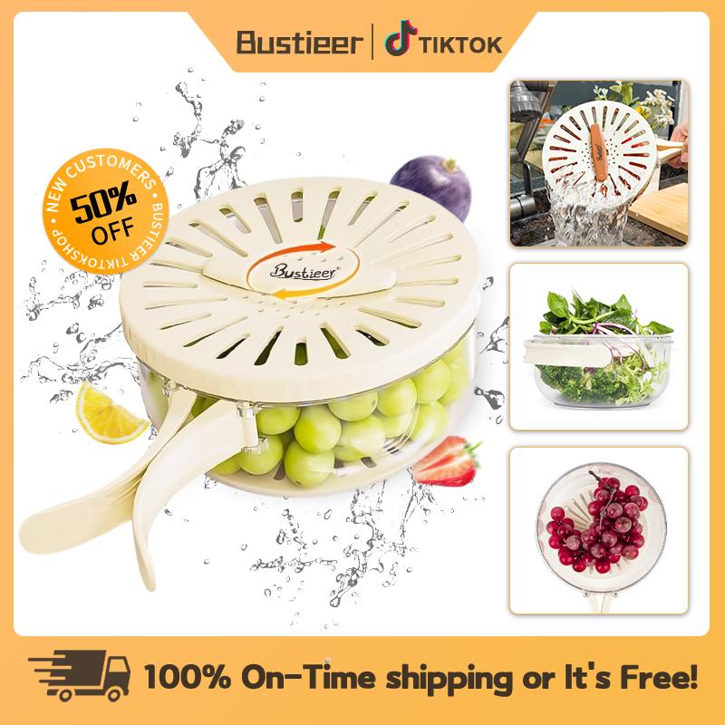 Multipurpose Drain Basket with Fine Holes and Handles (for Fruits and Vegetables) - BPA Free Plastic Kitchen Utensils -