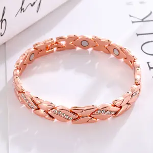 Pure Copper Magnetic Bracelet for Women 3500 Gauss Effective Magnets Outdoorfun Fashionable Bangle Elegant Modern Accessories