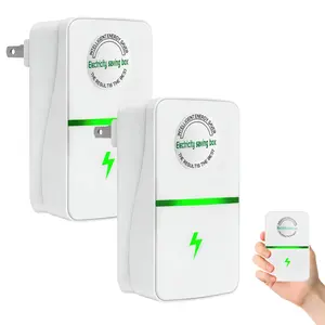 2/4PCS Power Plug Pro Energy Saver 2026 Updated Stop Watt Smart Power Factor Saver Plug-In Voltage Stabilizer Surge Protector Flame Retardant Energy Saving Box for Home AC Refrigerator Office Appliances