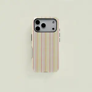 Striped Vertical Pattern Phone Case, Durable Two-In-One Protection, Fits iPhone 17 16 15 14 13 12 Pro, Samsung Galaxy S25 S24 S23 S22 Ultra Series