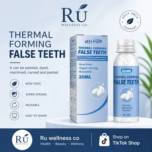 EELHOE Moldable Dental Gel Dentures Temporary Fillings Cavities and Teeth Fillings Temporary Tooth Filling Denture Kit Oral false tooth fake