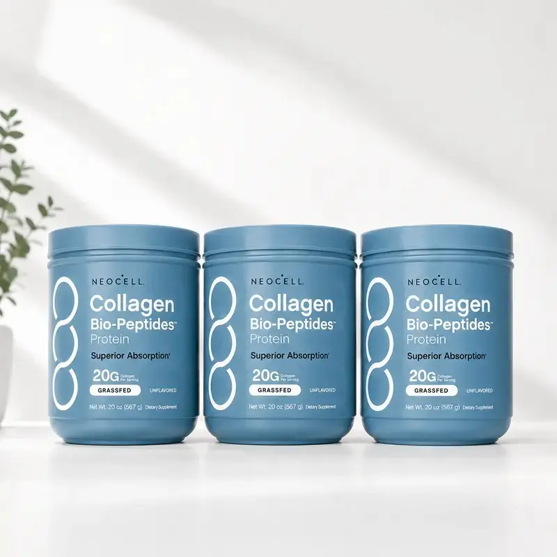 3 Bottles NeoCell Collagen Bio-Peptides Powder 20oz