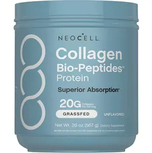 NeoCell Collagen Bio-Peptides Powder 20oz -JR Grassfed Protein Supplement-Advanced with 18 Essential Amino Acids